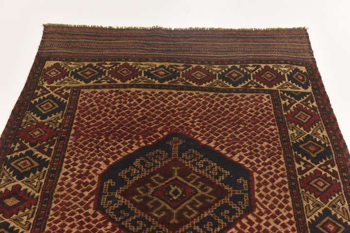 3' 10 x 6' Hand Knotted Sumak Wool Rug
