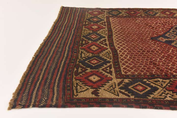 3' 10 x 6' Hand Knotted Sumak Wool Rug