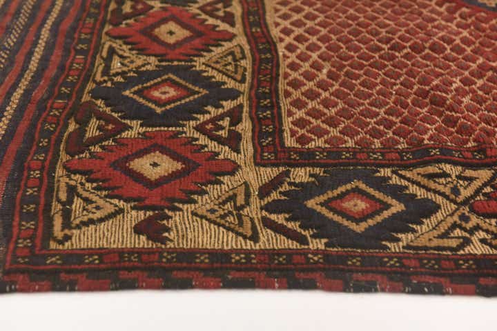 3' 10 x 6' Hand Knotted Sumak Wool Rug