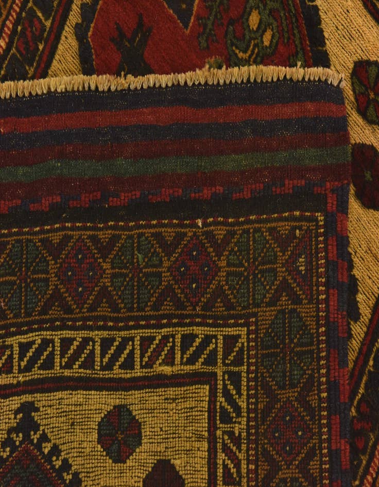 Detail image of 3' x 4' 3 Hand Knotted Sumak Wool Rug