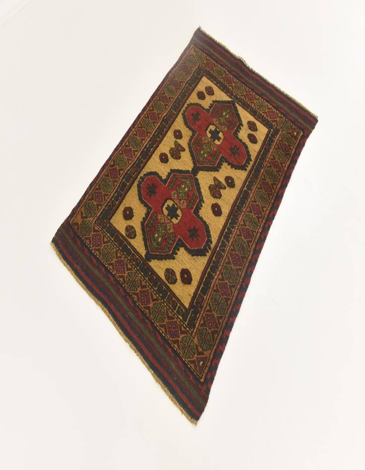 Detail image of 3' x 4' 3 Hand Knotted Sumak Wool Rug