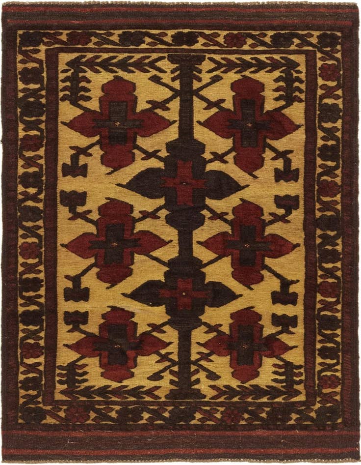 Detail image of 2' 10 x 4' 6 Hand Knotted Sumak Wool Rug