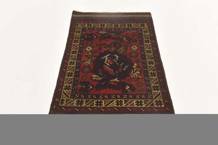 2' 9 x 4' 6 Hand Knotted Sumak Wool Rug