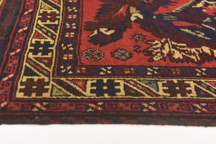 2' 9 x 4' 6 Hand Knotted Sumak Wool Rug