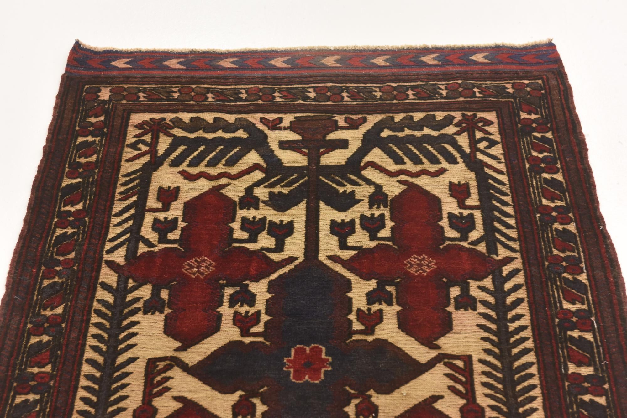 3' x 4' 5 Hand Knotted Sumak Wool Rug
