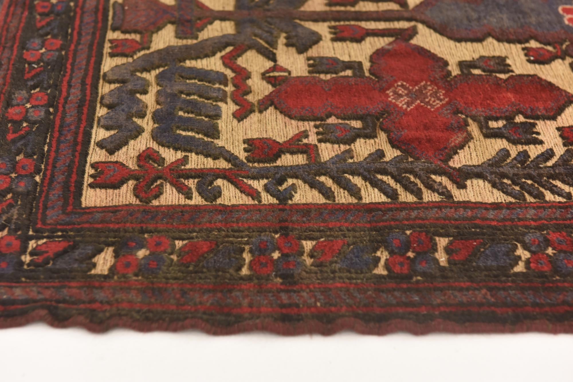 3' x 4' 5 Hand Knotted Sumak Wool Rug