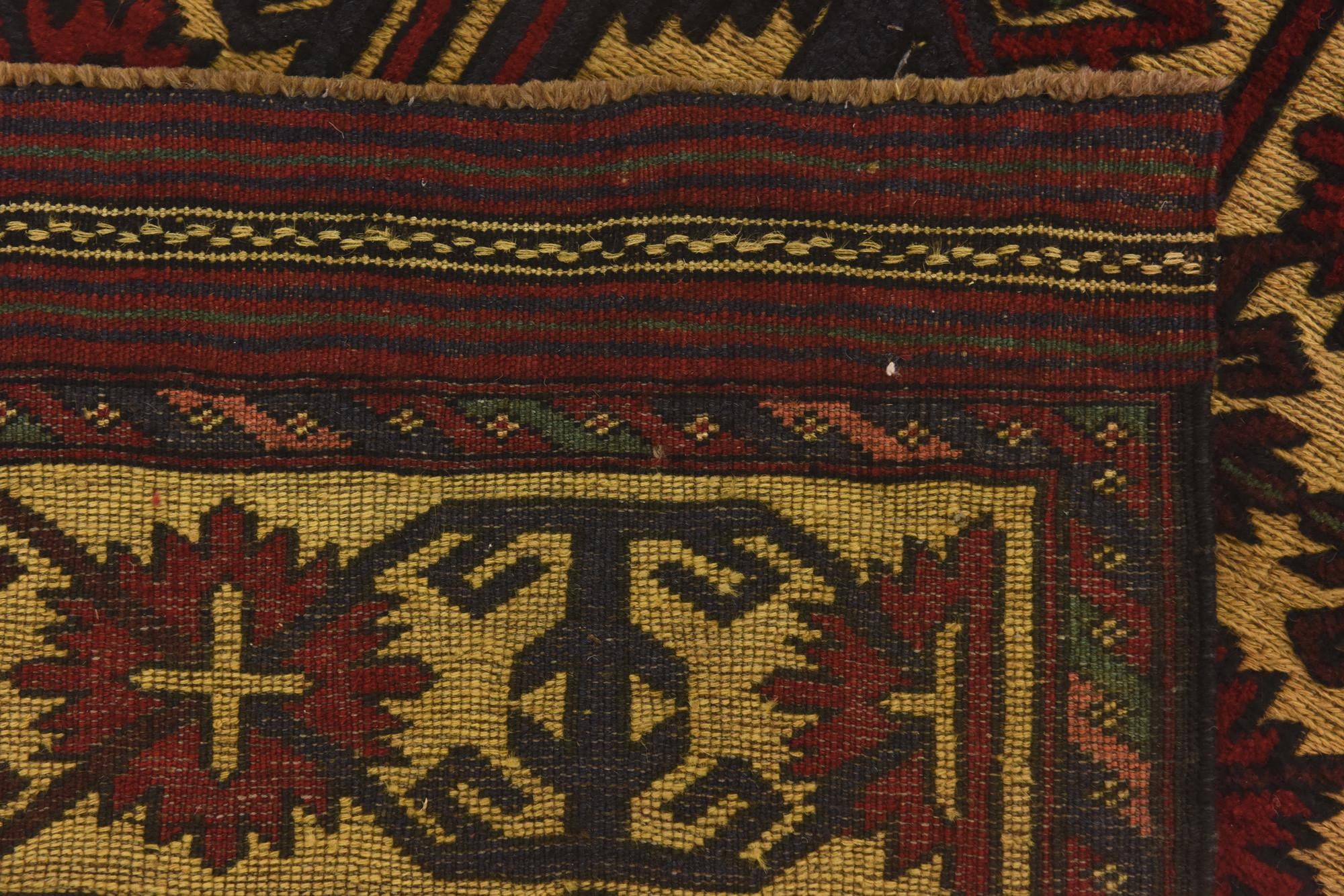 2' 8 x 4' 6 Hand Knotted Sumak Wool Rug