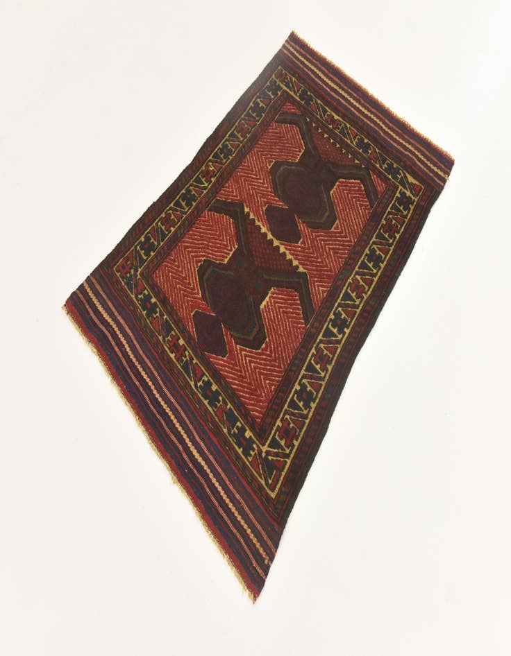 Detail image of 2' 10 x 4' 6 Hand Knotted Sumak Wool Rug