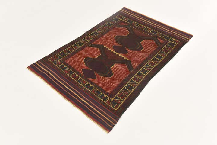 2' 10 x 4' 6 Hand Knotted Sumak Wool Rug