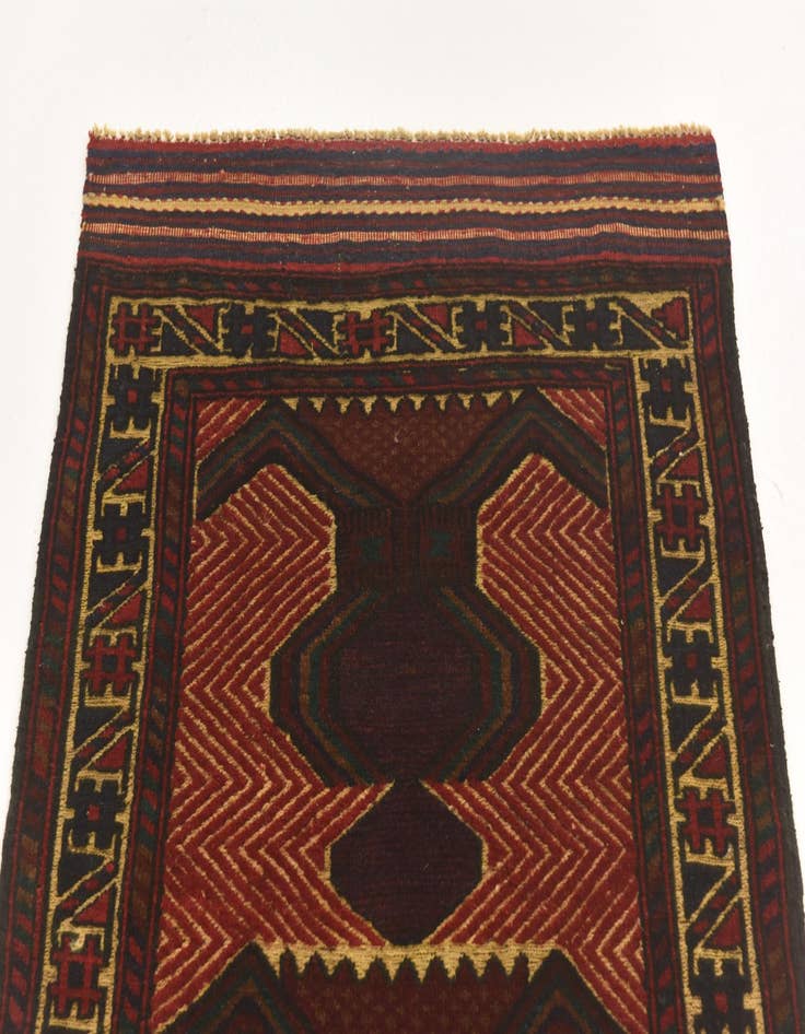 Detail image of 2' 10 x 4' 6 Hand Knotted Sumak Wool Rug