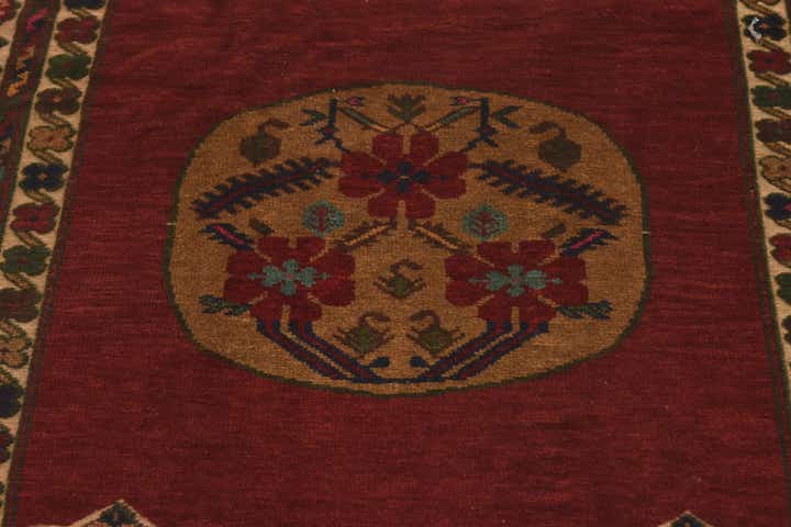 4' 4 x 5' 10 Hand Knotted Sumak Wool Rug