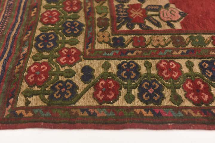 4' 4 x 5' 10 Hand Knotted Sumak Wool Rug