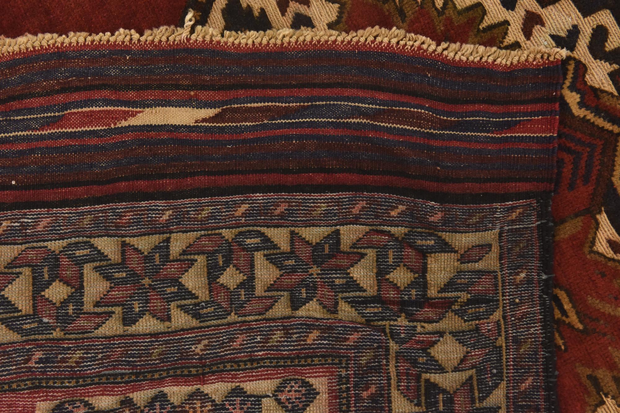 4' 2 x 6' 2 Hand Knotted Sumak Wool Rug