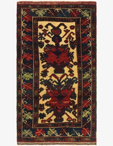2' 9 x 5' Hand Knotted Sumak Wool Rug