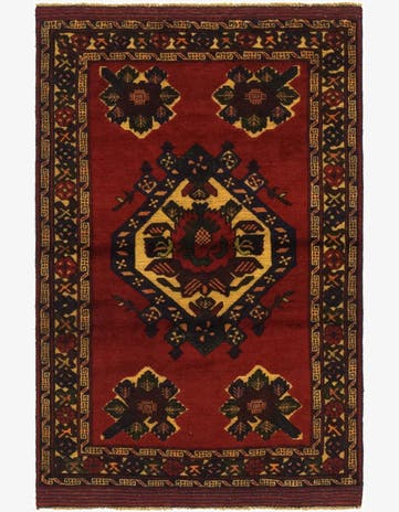 2' 10 x 4' 6 Hand Knotted Sumak Wool Rug