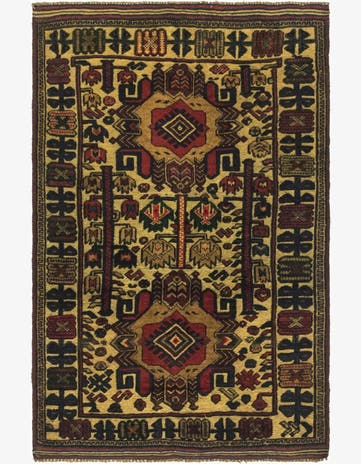 2' 10 x 4' 7 Hand Knotted Sumak Wool Rug
