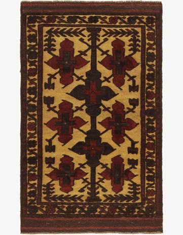 2' 10 x 4' 6 Hand Knotted Sumak Wool Rug