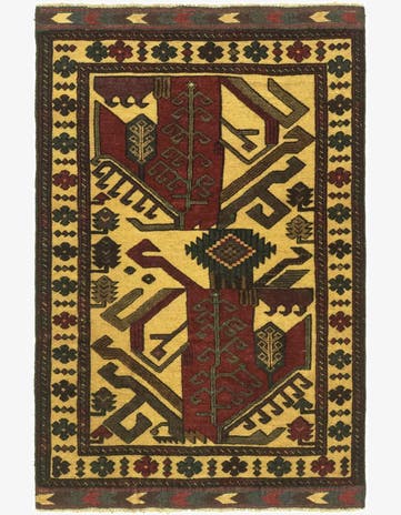 2' 10 x 4' 8 Hand Knotted Sumak Wool Rug