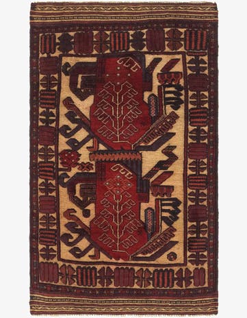 2' 10 x 4' 8 Hand Knotted Sumak Wool Rug