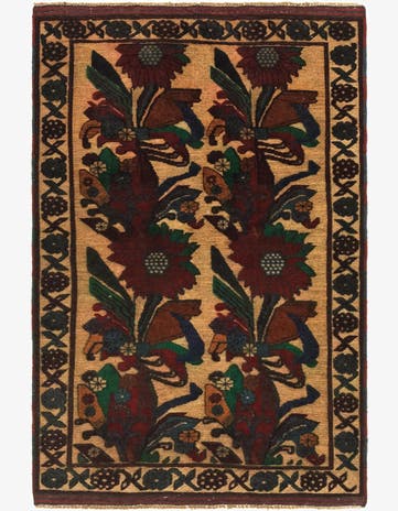 3' x 4' 8 Hand Knotted Sumak Wool Rug