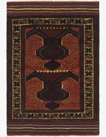 2' 10 x 4' 6 Hand Knotted Sumak Wool Rug