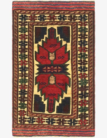 2' 9 x 4' 10 Hand Knotted Sumak Wool Rug