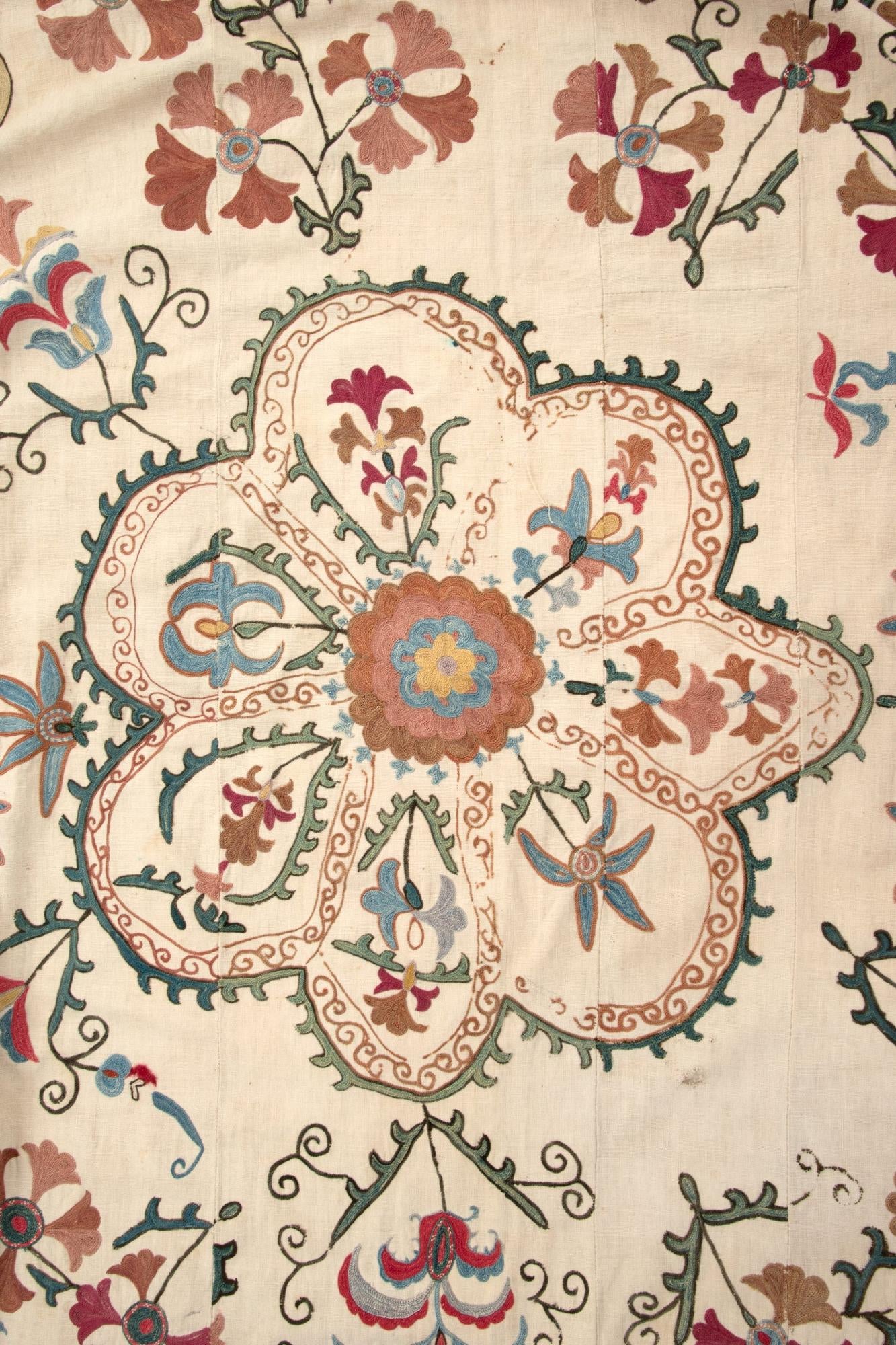 4' 11 x 7' 3 Suzani Rug