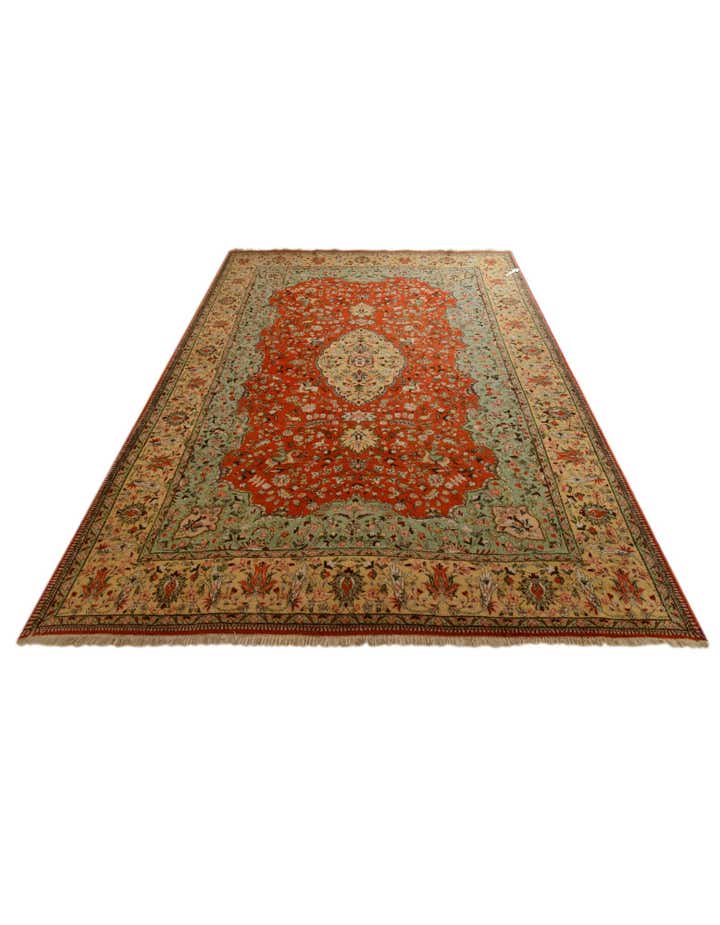 9' 10 x 14' 8 Hand Knotted Tabriz Hadji Jalili Persian Wool Rug