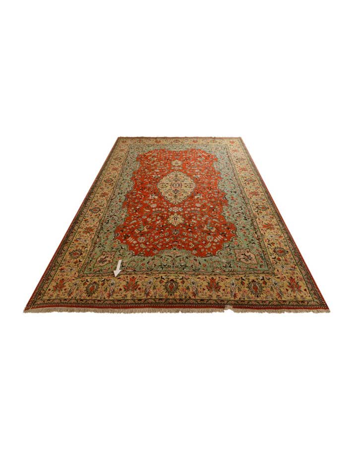 9' 10 x 14' 8 Hand Knotted Tabriz Hadji Jalili Persian Wool Rug