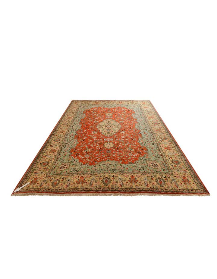 9' 10 x 14' 8 Hand Knotted Tabriz Hadji Jalili Persian Wool Rug