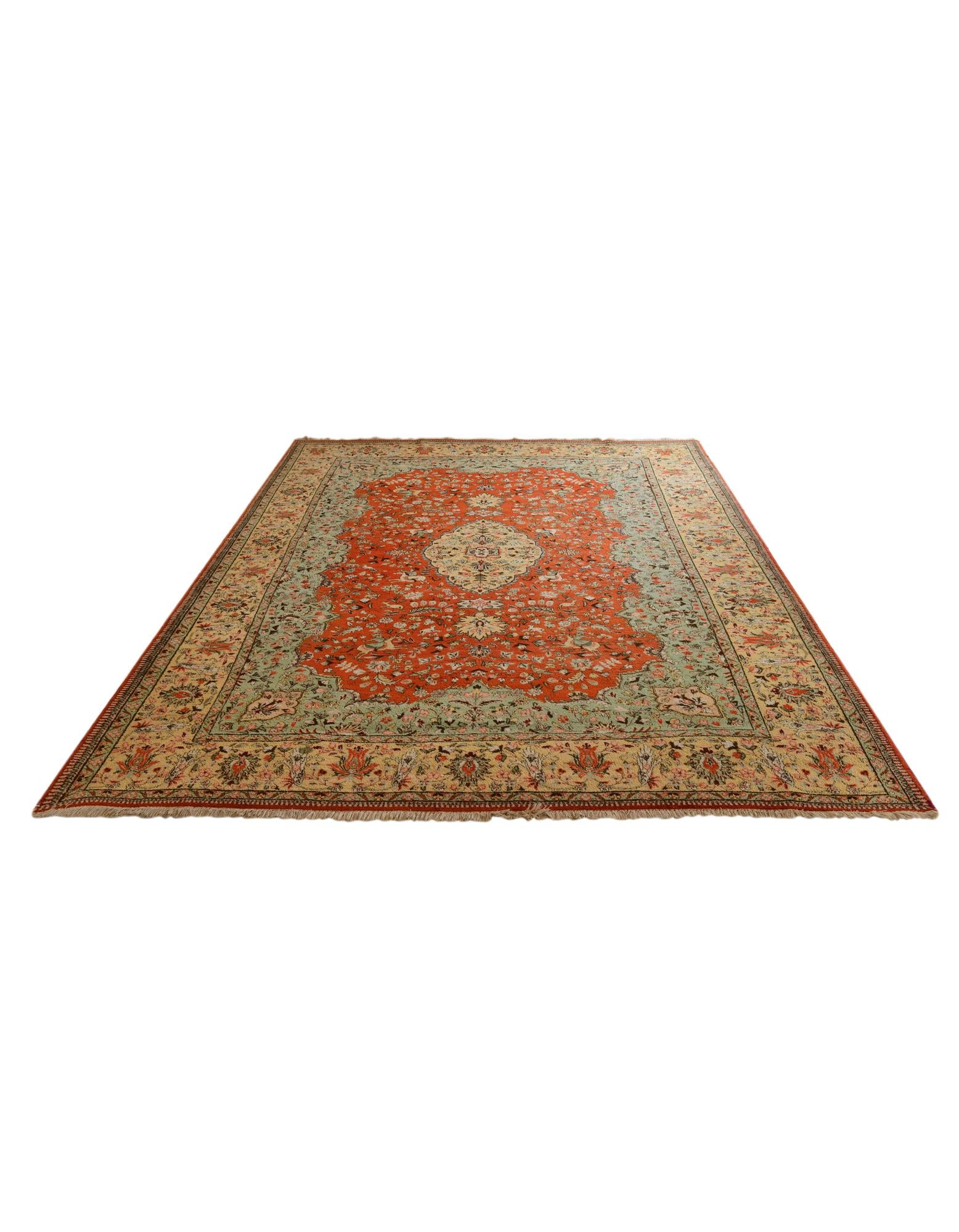 9' 10 x 14' 8 Hand Knotted Tabriz Hadji Jalili Persian Wool Rug