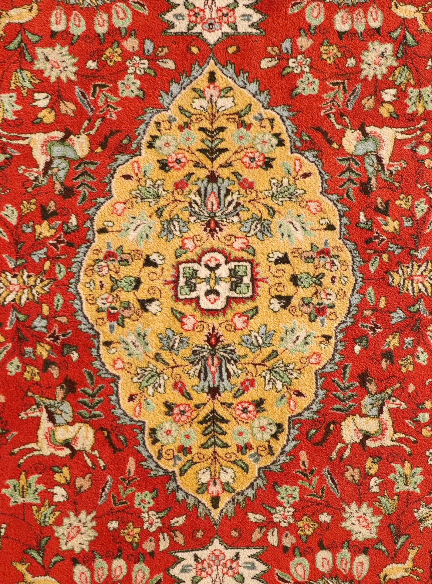 9' 10 x 14' 8 Hand Knotted Tabriz Hadji Jalili Persian Wool Rug