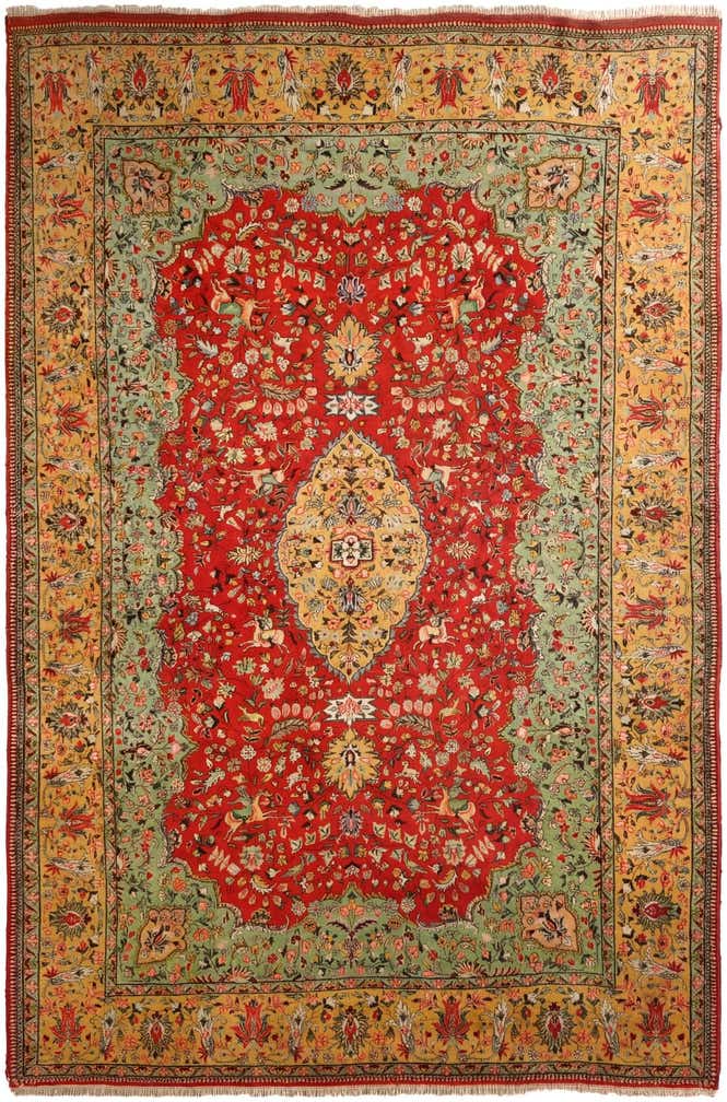 9' 10 x 14' 8 Hand Knotted Tabriz Hadji Jalili Persian Wool Rug