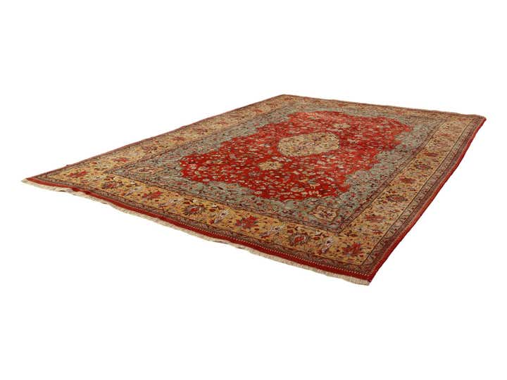 9' 10 x 14' 8 Hand Knotted Tabriz Hadji Jalili Persian Wool Rug