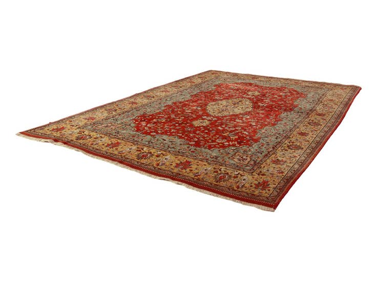 Detail image of 9' 10 x 14' 8 Hand Knotted Tabriz Hadji Jalili Persian Wool Rug