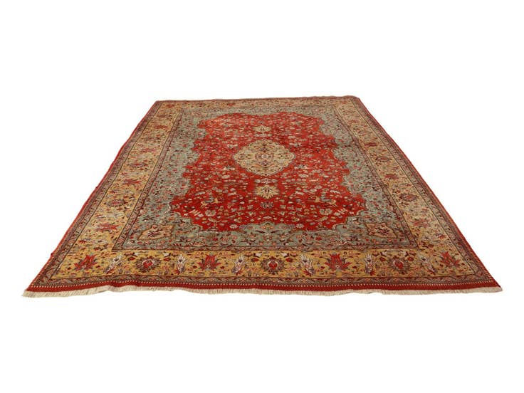 Detail image of 9' 10 x 14' 8 Hand Knotted Tabriz Hadji Jalili Persian Wool Rug