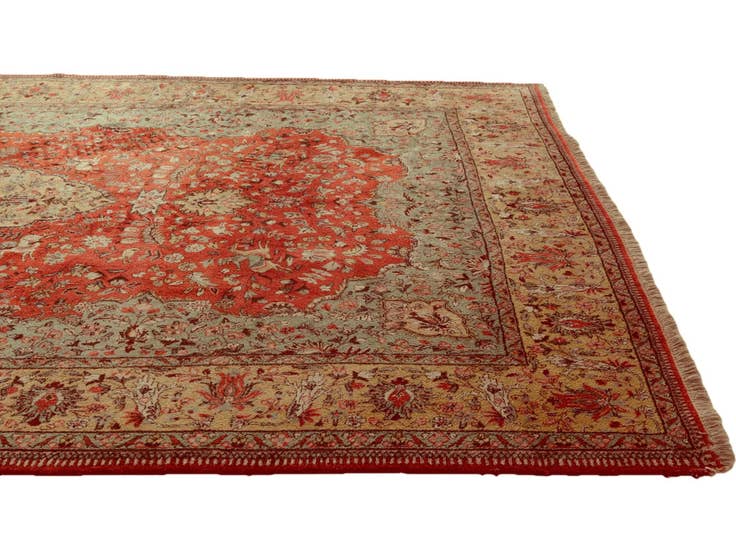 Detail image of 9' 10 x 14' 8 Hand Knotted Tabriz Hadji Jalili Persian Wool Rug