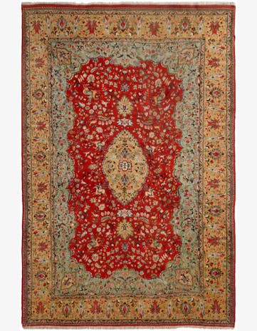 9' 10 x 14' 8 Hand Knotted Tabriz Hadji Jalili Persian Wool Rug