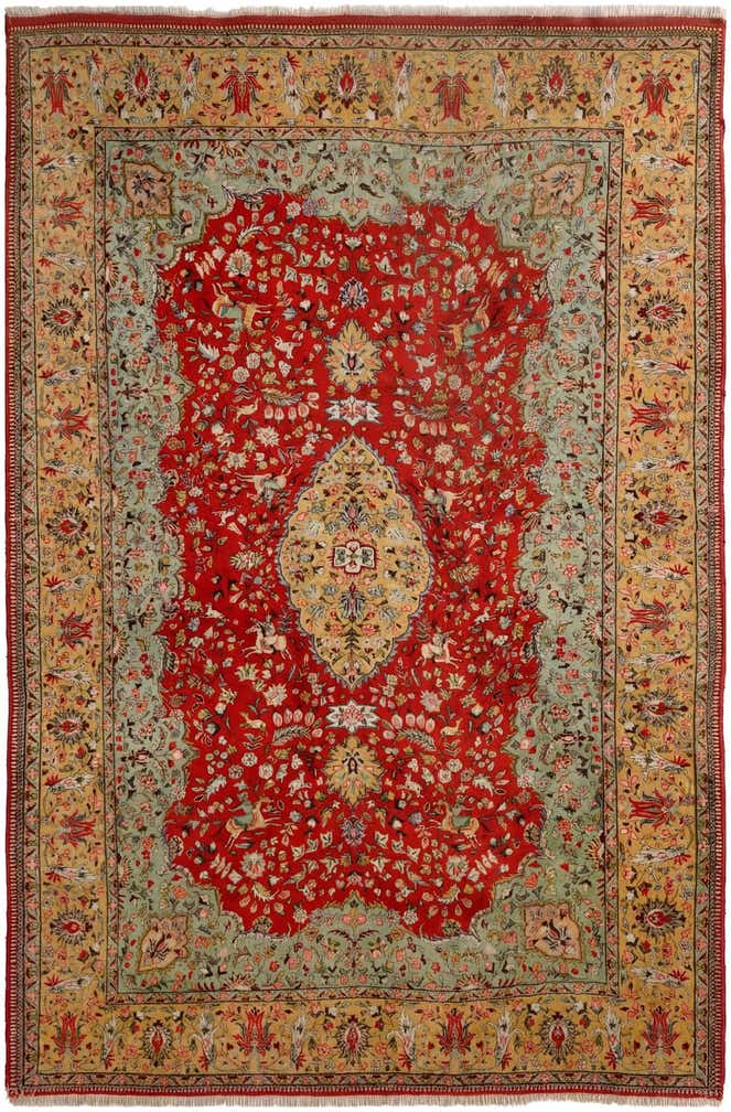 9' 10 x 14' 8 Hand Knotted Tabriz Hadji Jalili Persian Wool Rug