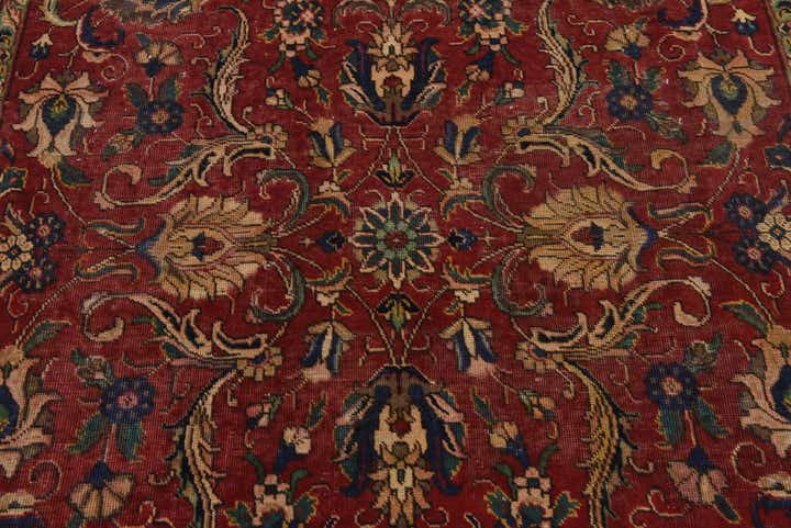6' 4 x 9' 8 Hand Knotted Tabriz Persian Wool Rug