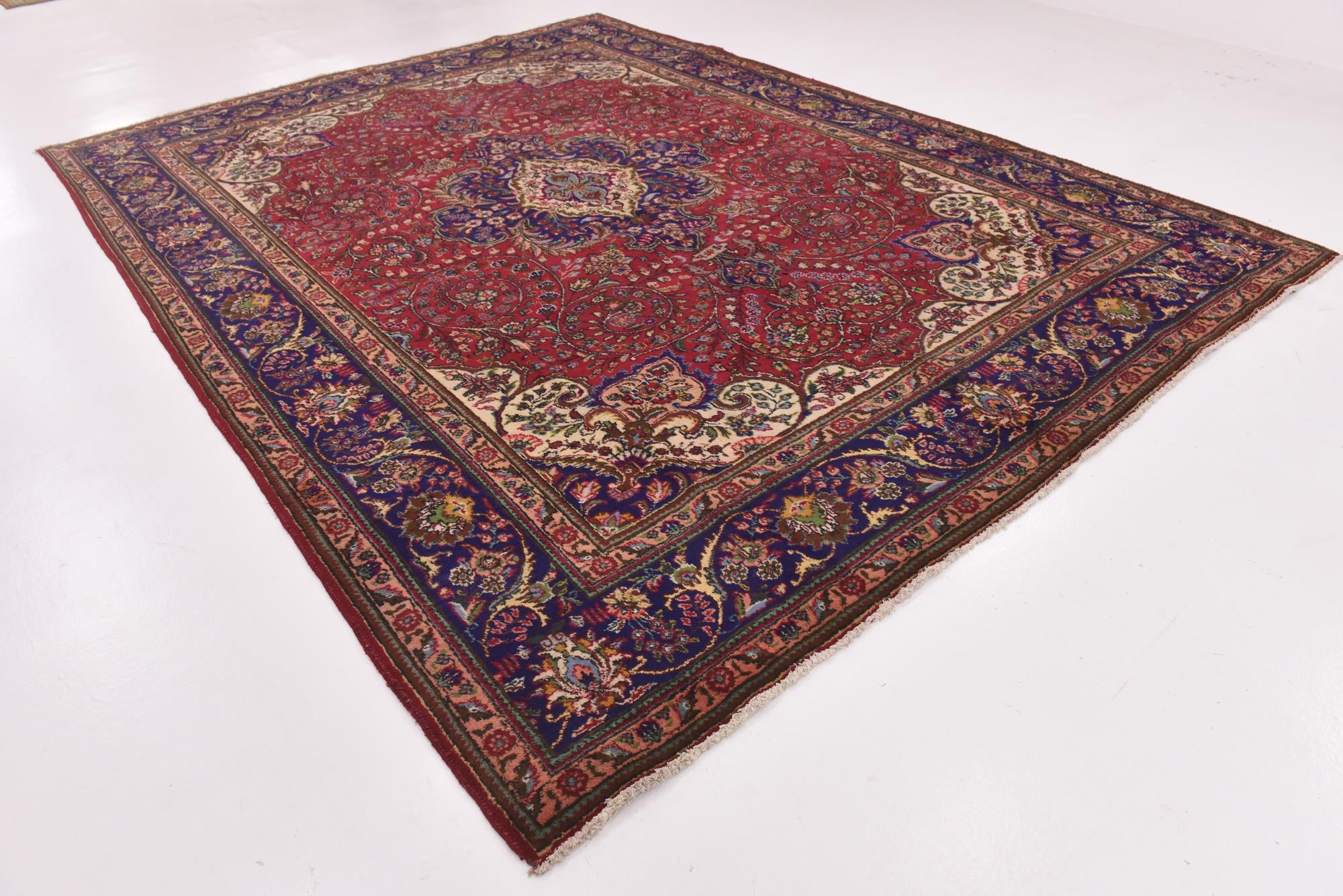 9' 10 x 13' 2 Hand Knotted Tabriz Persian Wool Rug