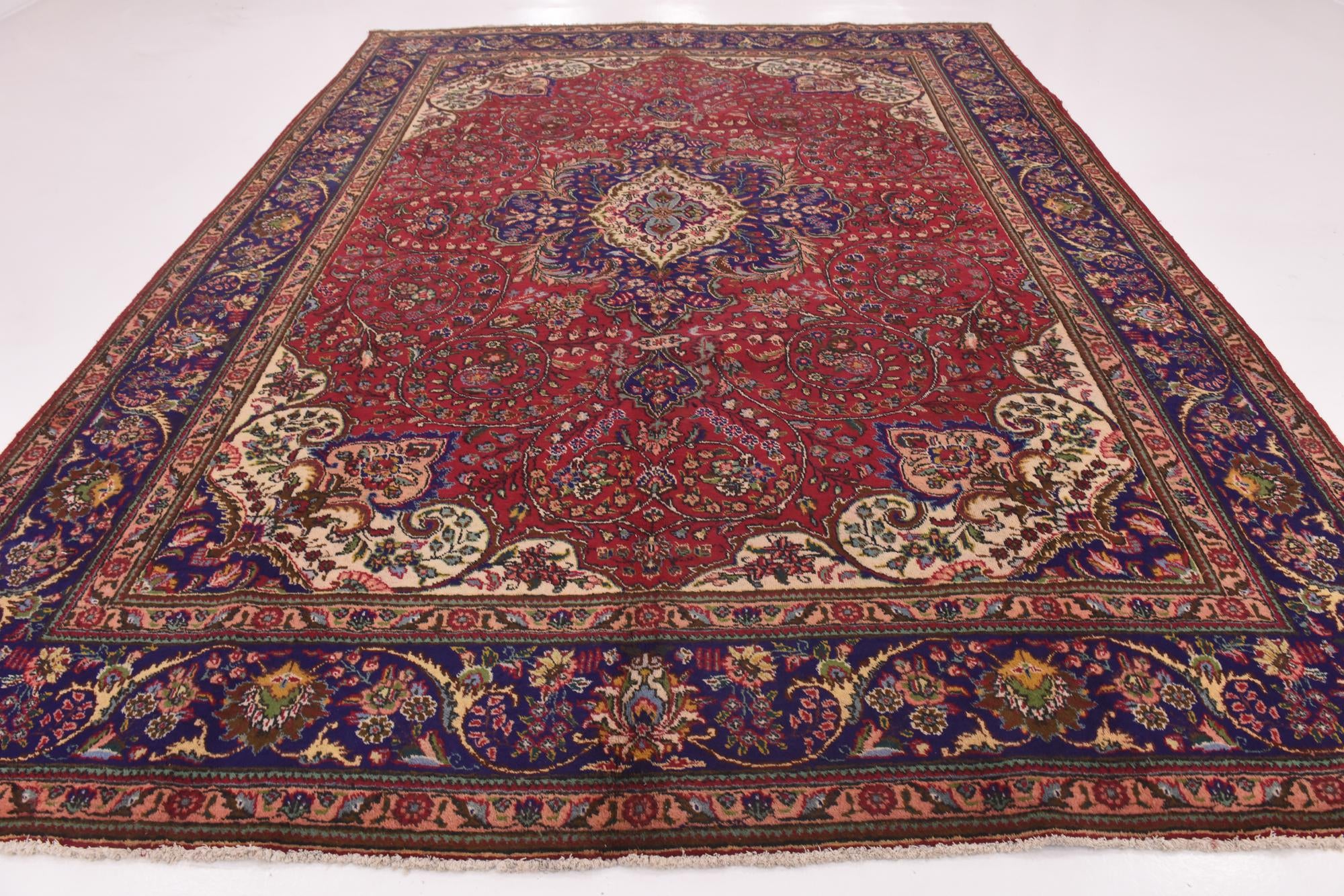 9' 10 x 13' 2 Hand Knotted Tabriz Persian Wool Rug