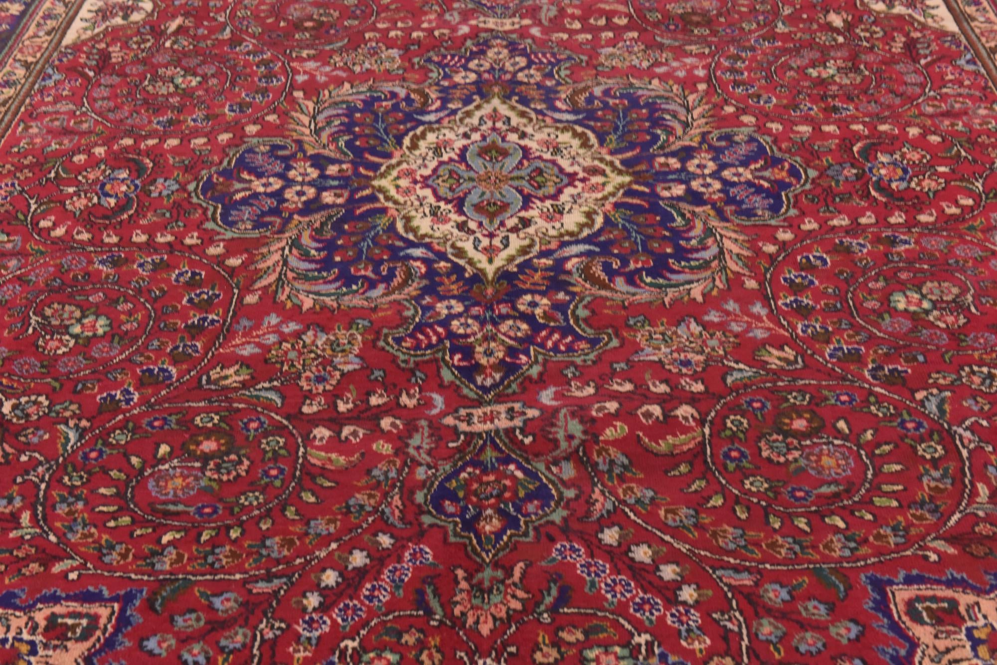 9' 10 x 13' 2 Hand Knotted Tabriz Persian Wool Rug