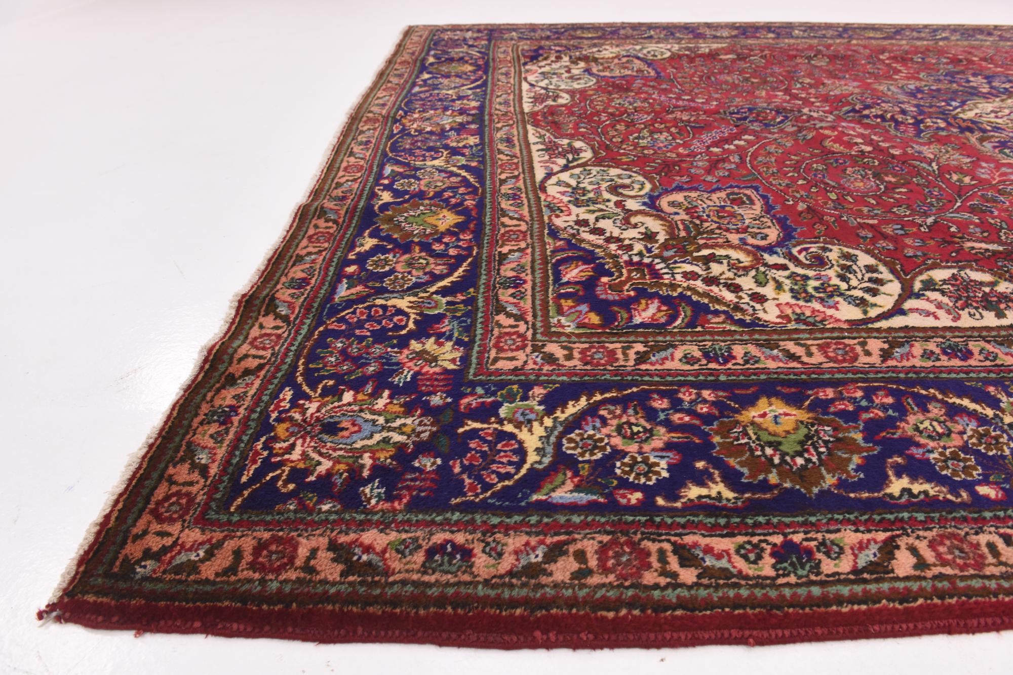 9' 10 x 13' 2 Hand Knotted Tabriz Persian Wool Rug