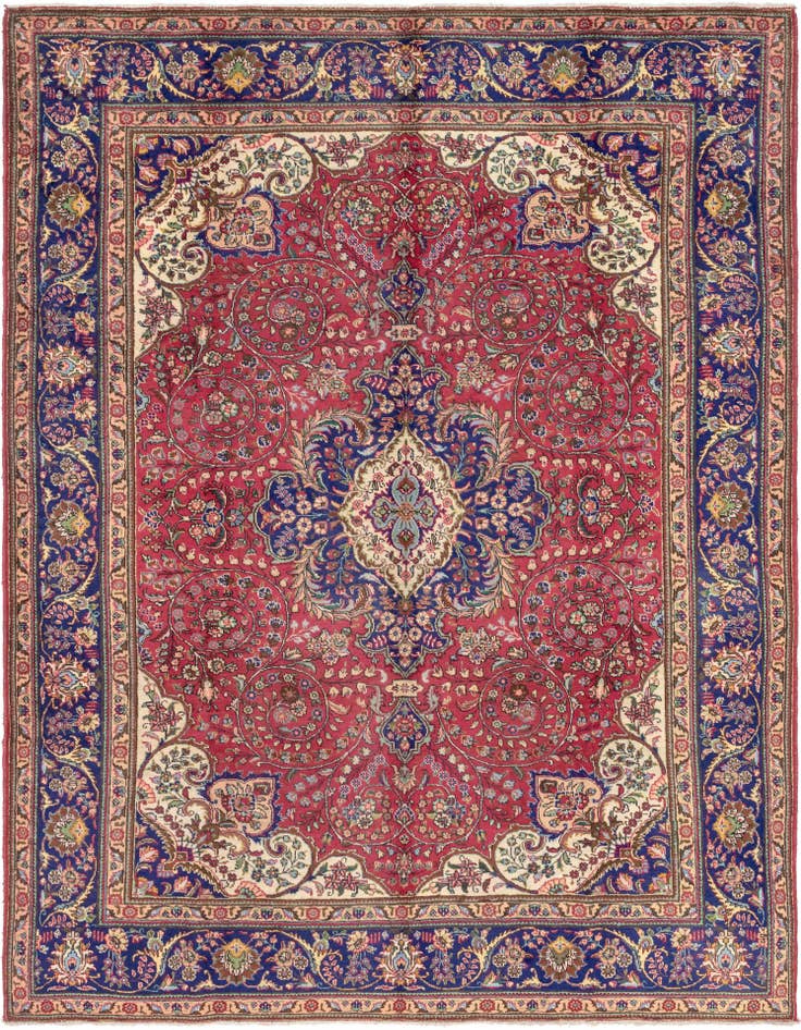 Detail image of 9' 10 x 13' 2 Hand Knotted Tabriz Persian Wool Rug