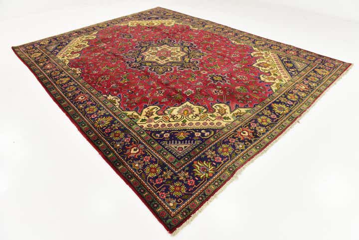 9' 8 x 12' 3 Hand Knotted Tabriz Persian Wool Rug