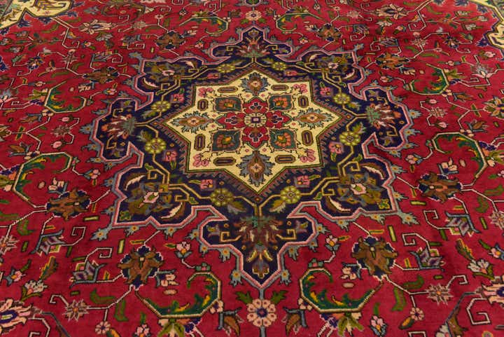 9' 8 x 12' 3 Hand Knotted Tabriz Persian Wool Rug