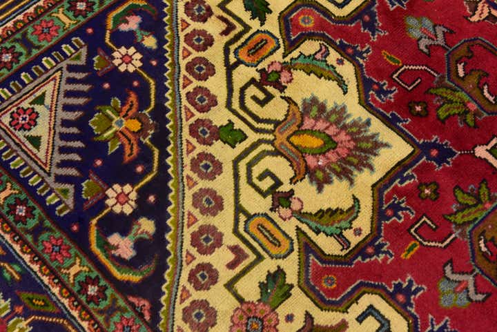 9' 8 x 12' 3 Hand Knotted Tabriz Persian Wool Rug