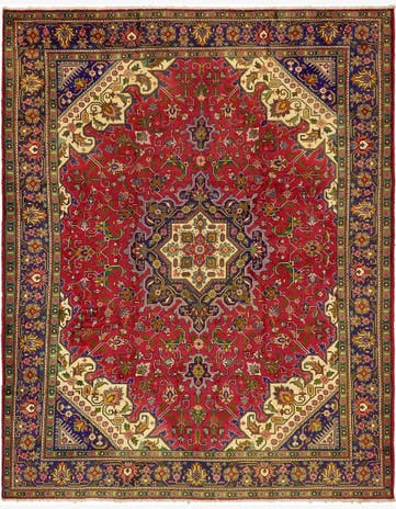 9' 8 x 12' 3 Hand Knotted Tabriz Persian Wool Rug