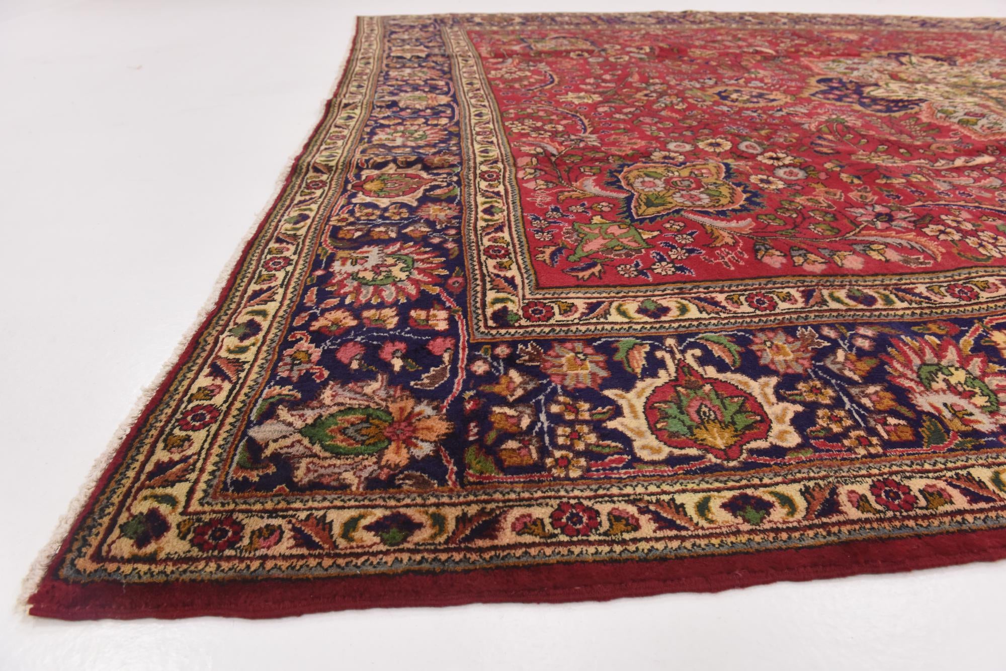 9' 9 x 12' 8 Hand Knotted Tabriz Persian Wool Rug